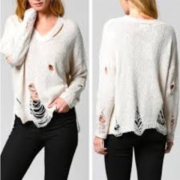 Fate Sweaters - Fate distressed sweater size small ombré fade excellent condition